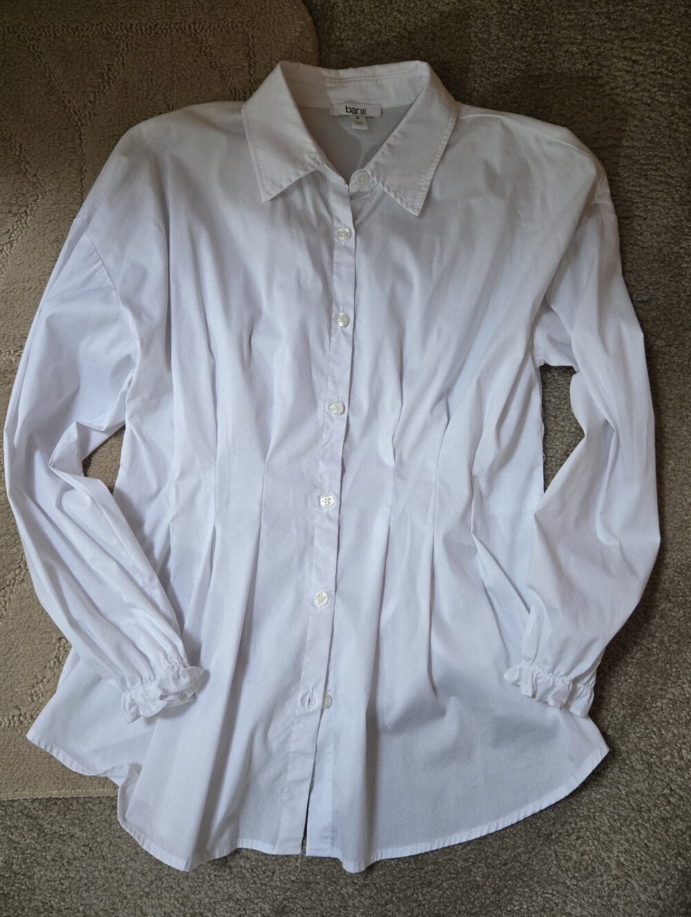 Bar III White Women's Button-Down Shirt